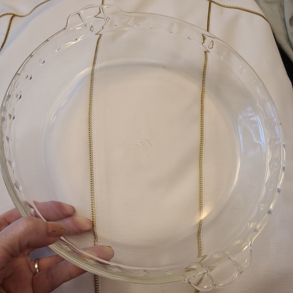 Vintage Pyrex Pie Plate Tempered Glass‎ 10"